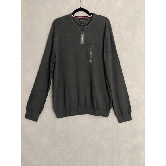 Tommy Hilfiger Men's Size XL Fall Basic Crew Neck Sweater Gray NEW - Picture 1 of 7